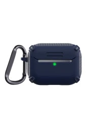 Pro Ile Uyumlu Kılıf Kulaklık Koruyucu Airbag Tpu Çengelli Lacivert thumbnail 1