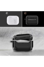 Pro Ile Uyumlu Kılıf Kulaklık Koruyucu Airbag Tpu Çengelli Lacivert thumbnail 3