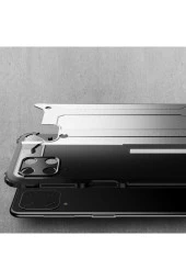 Galaxy M22 Kılıf Shockproof Zırh Koruma Kırmızı thumbnail 4