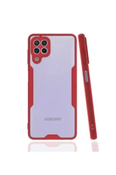 Galaxy M22 Kılıf Renkli Kenar Perfe Tpu Silikon Kırmızı thumbnail 1