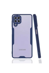 Galaxy M22 Kılıf Renkli Kenar Perfe Tpu Silikon Lacivert thumbnail 1