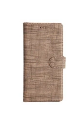 Galaxy S21 Fe Standlı Kartvizitli Ve Para Gözlü Kumaş Desen Gold thumbnail 2