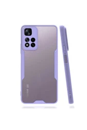Redmi Note 11 Pro Kılıf Renkli Kenar Perfe Tpu Silikon Kılıf Koyu Mor thumbnail 1