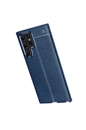 Galaxy S22 Kılıf Niss Silikon Deri Görünümlü Lacivert thumbnail 3