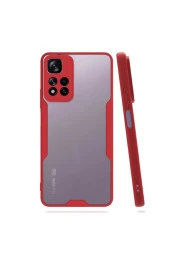 Redmi Note 11 Pro Kılıf Renkli Kenar Perfe Tpu Silikon Kılıf Kırmızı thumbnail 1