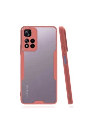 Redmi Note 11 Pro Kılıf Renkli Kenar Perfe Tpu Silikon Kılıf Koyu Pembe thumbnail 1