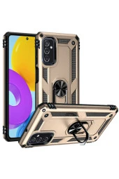 Galaxy M52 Kılıf Shockproof Yüzük Tutuculu Vega Gold thumbnail 1