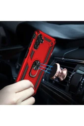 Galaxy A13 Kılıf Shockproof Yüzük Tutuculu Vega Gri - 2