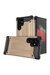 Galaxy S22 Ultra Kılıf Shockproof Zırh Koruma Gold thumbnail 1