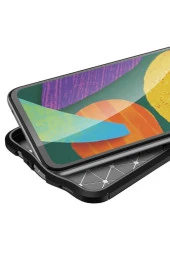 Galaxy A03s Kılıf Niss Silikon Deri Görünümlü Lacivert thumbnail 2