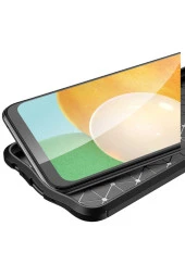 Galaxy A13 Kılıf Niss Silikon Deri Görünümlü Lacivert thumbnail 2