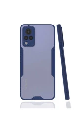 Vivo V21 Kılıf Için Uyumlu Kılıf Renkli Kenar Perfe Tpu Silikon Kılıf Lacivert thumbnail 1