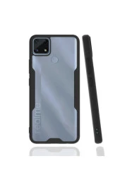 Realme C25 Kılıf Için Uyumlu Kılıf Renkli Kenar Perfe Tpu Silikon Kılıf Siyah thumbnail 1