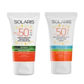 Solaris Yağlı Ciltler İçin Jel Güneş Kremi (Mat) SPF 50+ (50 ml) ve Yaşlanma Karşıtı Güneş Kremi SPF 50+ - 1
