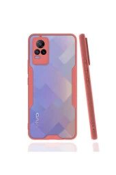 Vivo V21e Kılıf Için Uyumlu Kılıf Renkli Kenar Perfe Tpu Silikon Kılıf Pembe thumbnail 1