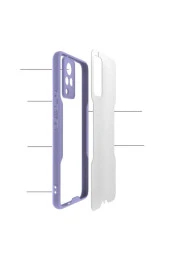 Vivo V21 Kılıf Için Uyumlu Kılıf Renkli Kenar Perfe Tpu Silikon Kılıf Mavi thumbnail 2