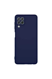 Galaxy M32 Kılıf Kılıf Mara Silky Termoplastik Kılıf Lacivert thumbnail 1