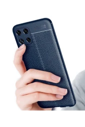Galaxy M32 Kılıf Niss Silikon Deri Görünümlü Siyah thumbnail 2