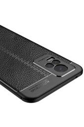 Vivo V21e  Uyumlu Kılıf Niss Silikon Deri Görünümlü Siyahü thumbnail 4