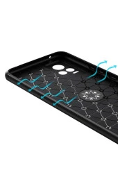 Vivo V21e  Uyumlu    Yüzük Tutuculu Mıktanıslı , Standlı Novel Silikon Kılıf Siyah-kırmızı - 4