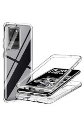 Galaxy S20 Ultra Cvzr01 360 Tam Koruma Silikon Kılıf Şeffaf thumbnail 1