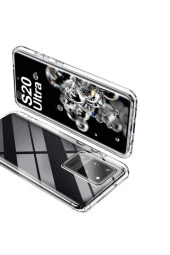 Galaxy S20 Ultra Cvzr01 360 Tam Koruma Silikon Kılıf Şeffaf thumbnail 2