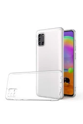 Samsung Galaxy A31 Uyumlu  Kılıf Kamera Korumalı Süper Silikon Kapak Şeffaf thumbnail 4
