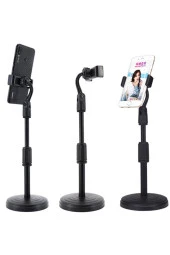 Çok Amaçlı 180&360 Derece Dönebilen Yuvarlak Taban Max 36cm Telefon Tutucu Standı thumbnail 1
