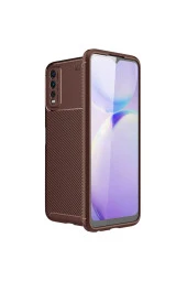 Vivo Y11s Kılıf Karbon Delüx Tpu Silikon Kahverengi thumbnail 1