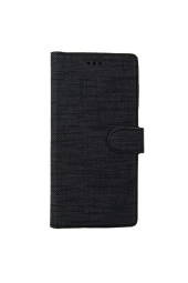 General Mobile Gm 21 Plus Standlı  Uyumlu  Kartvizitli Ve Para Gözlü Kumaş Desen Siyah thumbnail 1