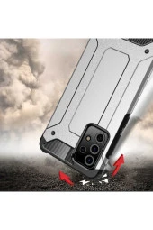 Galaxy A52 Kılıf Shockproof Slikon Zırh Siyah thumbnail 2