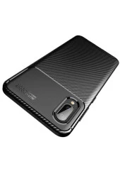 Galaxy A02 Kılıf Karbon Delüx Tpu Silikon Lacivert thumbnail 4