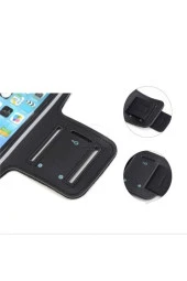 Galaxy M10 Kol Bandı Kılıf Koşu Bandı Kulaklık Çıkışlı Armband Su Geçirmez Siyah - 2