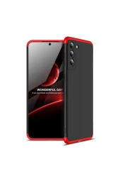 Galaxy S21 Plus Kılıf Soft Hard Koruma Ays Siyah-kırmızı thumbnail 1