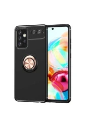 Galaxy A52 Novel Silikon Kılıf Siyah - Rosegold thumbnail 1