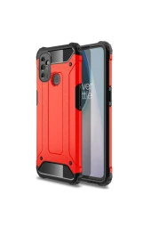 Oneplus Nord N100 Uyumlu Shockproof Slikon Zırh Kırmızı Kılıf thumbnail 1