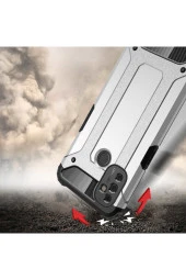 Oneplus 5 Kılıf Shockproof Slikon Zırh Kırmızı thumbnail 3