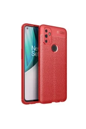 One Plus Nord N100  Uyumlu Niss Silikon Deri Görünümlü  Kılıf thumbnail 1