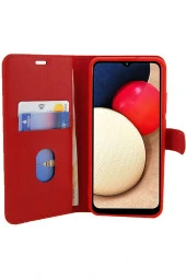 Galaxy A71 Uyumlu Standlı Para Gözlü Kapaklı Trendx Cüzdan Kırmızı thumbnail 1