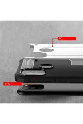 Galaxy M21 Kılıf Shockproof Slikon Zırh Kırmızı thumbnail 3