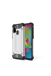Galaxy M21 Kılıf Shockproof Slikon Zırh Gri thumbnail 1