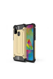 Galaxy M21 Kılıf Shockproof Slikon Zırh Gold thumbnail 1