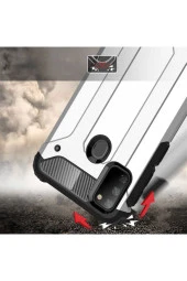 Galaxy M21 Kılıf Shockproof Slikon Zırh Gri thumbnail 4