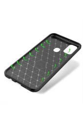 Galaxy M21 Kılıf Karbon Delüx Tpu Silikon Kahverengi thumbnail 4