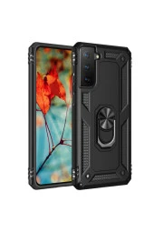 Galaxy S21 Kılıf Shockproof Yüzük Tutuculu Vega Siyah thumbnail 1