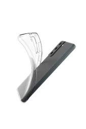 Galaxy S21 Ultra Kılıf Süper Silikon Kapak Şeffaf thumbnail 3