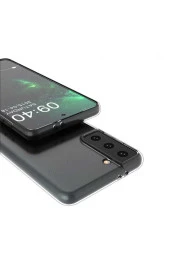 Galaxy S21 Ultra Kılıf Süper Silikon Kapak Şeffaf thumbnail 4