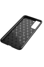 Galaxy S21 Plus Kılıf Karbon Delüx Tpu Silikon Kahverengi thumbnail 3
