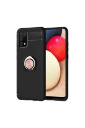 Galaxy A02s Novel Silikon Kılıf Siyah-rosegold thumbnail 1