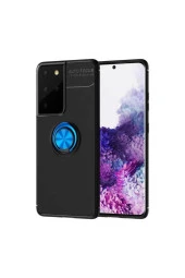 Galaxy S21 Ultra Novel Silikon Kılıf Siyah-mavi thumbnail 1